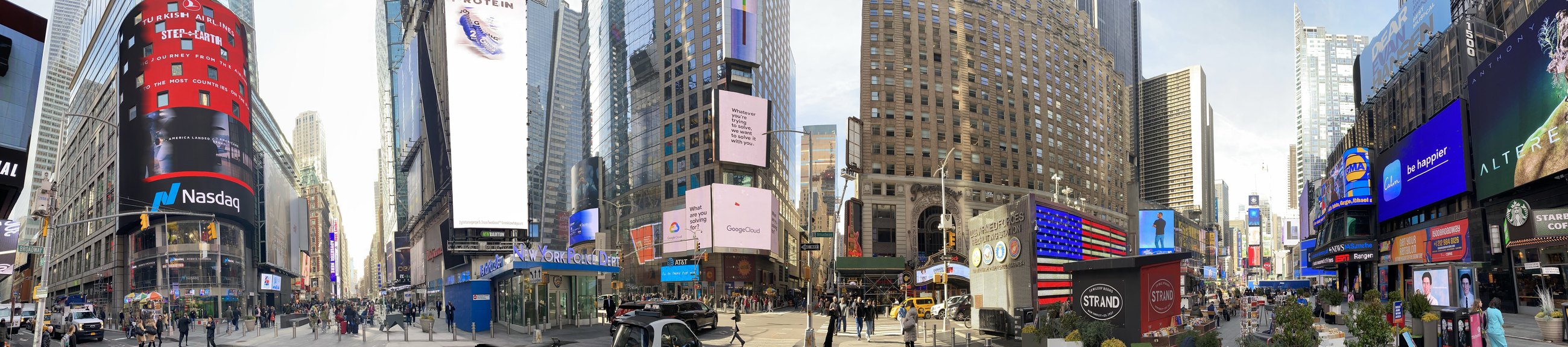 Times Square in full daylight